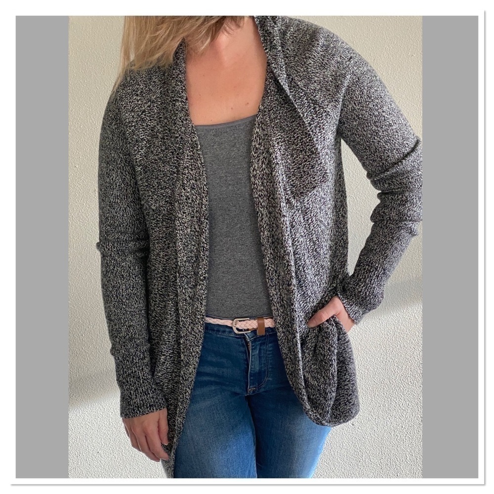 Lou & Grey marled draped open cardigan